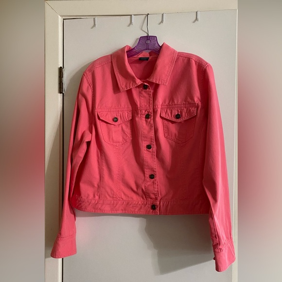 Faded glory Jackets & Blazers - Faded Glory women’s pink, jean jacket XXL (20) 100% cotton